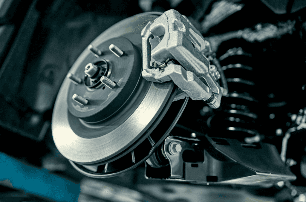 Close up of car brakes