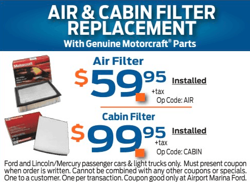 AIR &amp; CABIN FILTER REPLACEMENT
