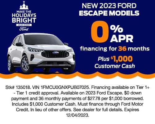 New 2023 Ford Escape Models
