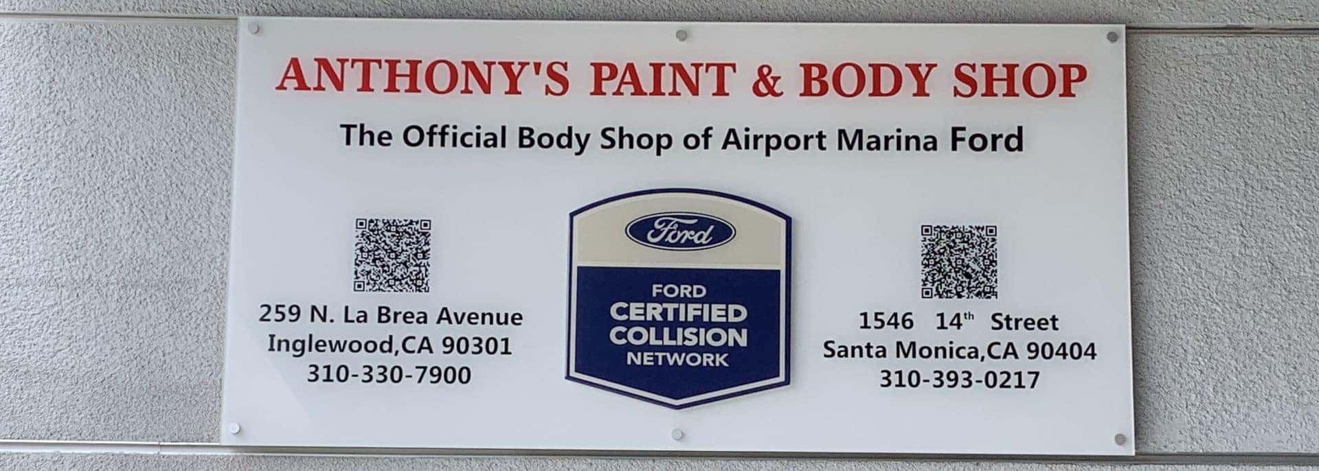 Anthony’s Body Shop Airport Marina Ford