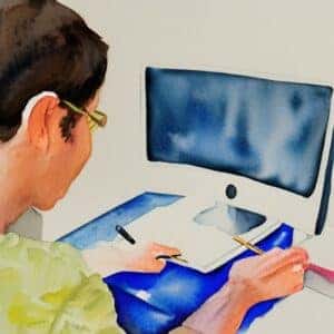Blog Art of Man on Laptop