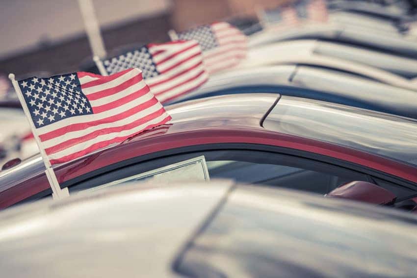 Cars With American Flags