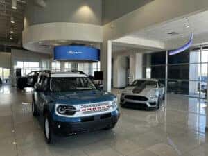 Ford Bullhead Showroom with Bronco and Mustang