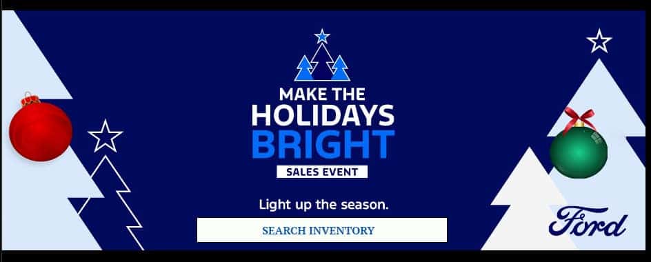 Ford Make the Holidays Bright Sales Event Banner