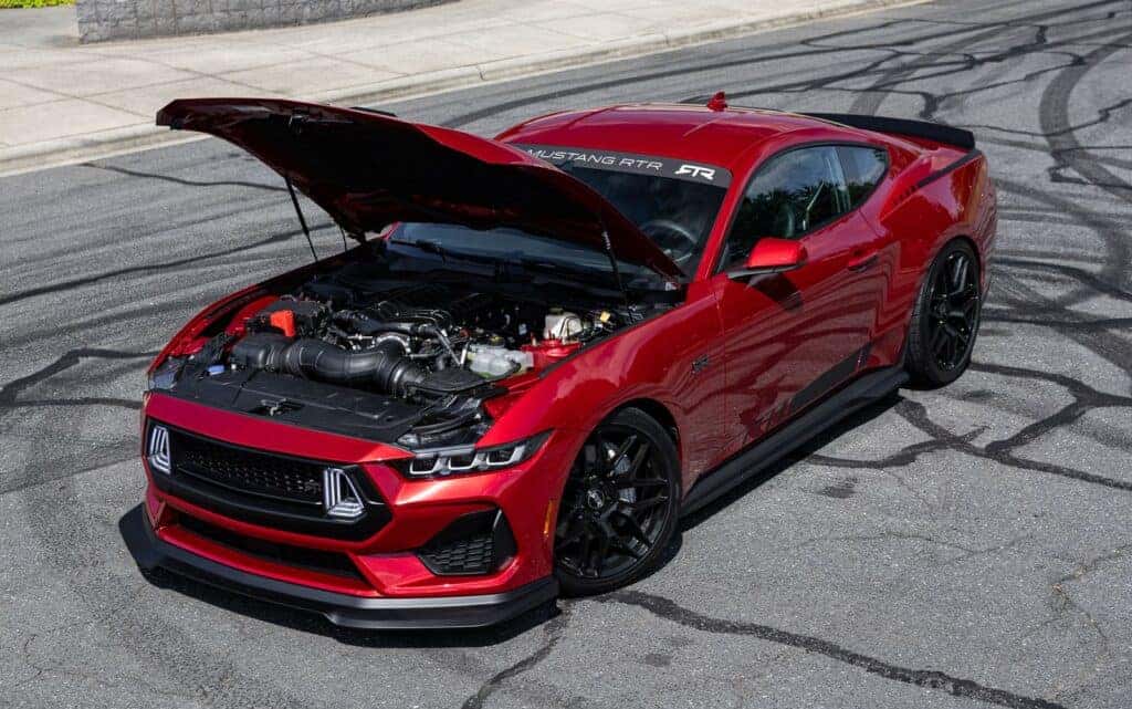 RTR Mustang engine bay