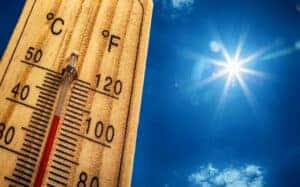 thermometer in hot sun