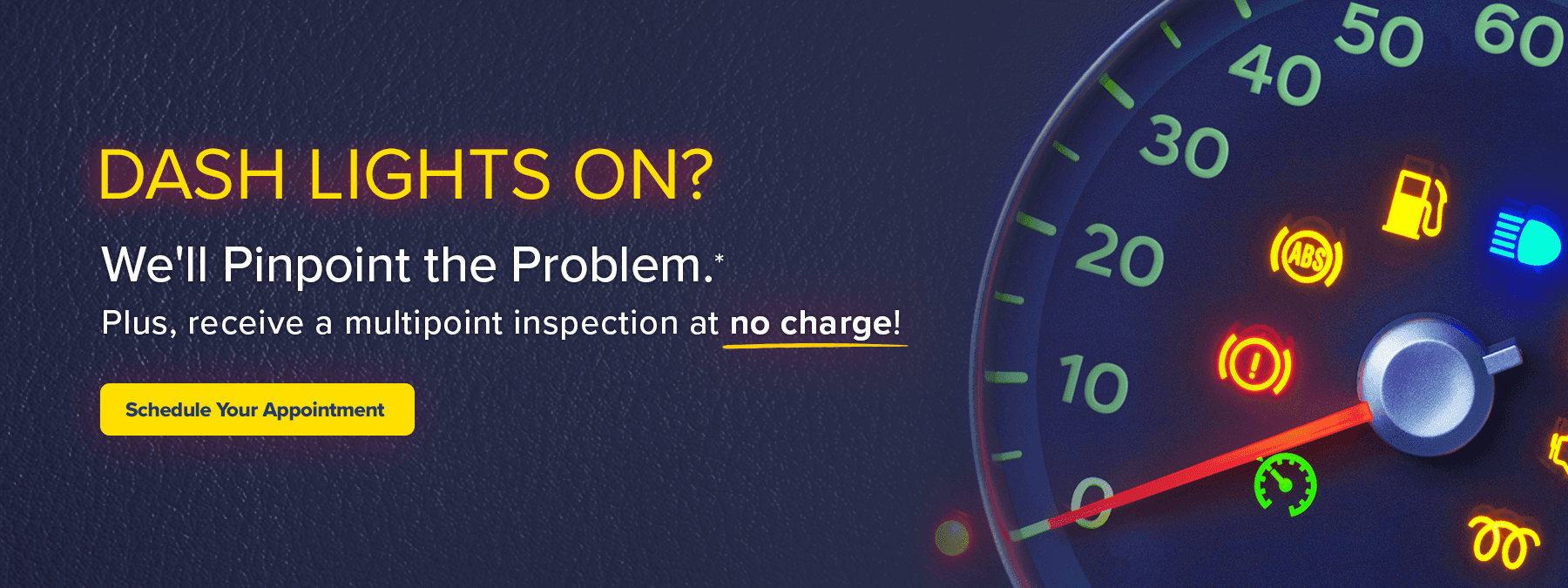 dash lights on - schedule service