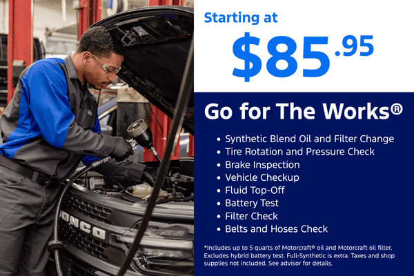 The Works Package starting at $85.95