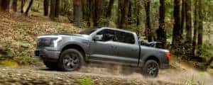 A used Ford F-150 off roading
