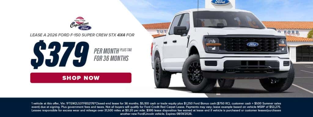 Lease a 2026 Ford F-150 STX 4x4 $379
