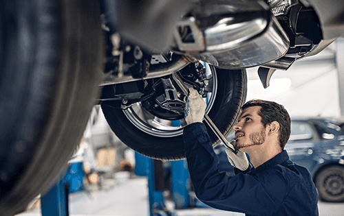 Service technician working on a repair.