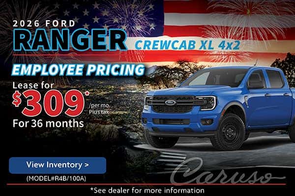 2026 RANGER CREWCAB XL 4X2 (MODEL#R4B/100A) EMPLOYEE PRICING  Lease Specials:  $309/month plus tax @ 36 months*