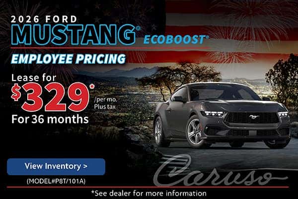 2026 MUSTANG ECOBOOST (MODEL#P8T/100A)   1 AT THIS SPECIAL   EMPLOYEE PRICING!  Lease Specials:  $329/month plus tax @ 36 months*