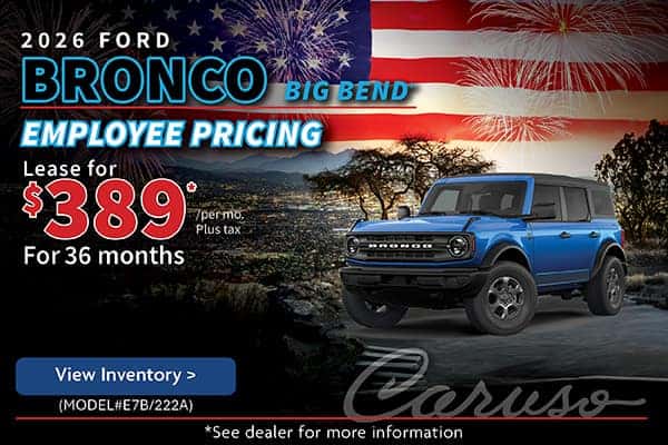 2026 FORD BRONCO BIG BEND (MODEL#E7B/222A) Lease Specials:  $389/month plus tax @ 36 months*