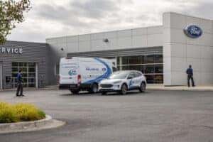 Mobile Service vehicles at dealership