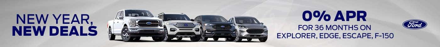 0% APR for 36 months on Explorer, Edge, Escape, F-150