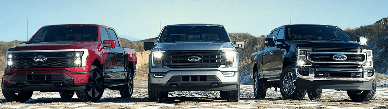 Ford truck driving on Michigan road