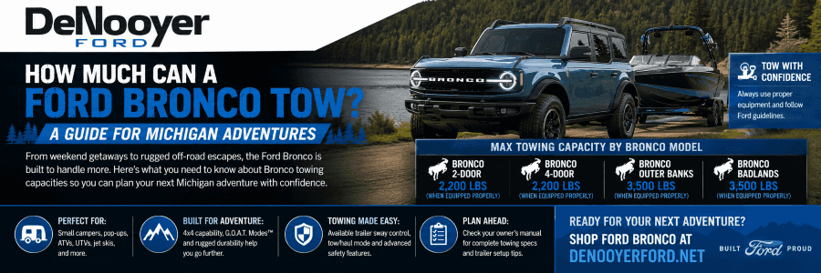 2026 Ford Bronco Towing Capacity Guide for Michigan Adventures