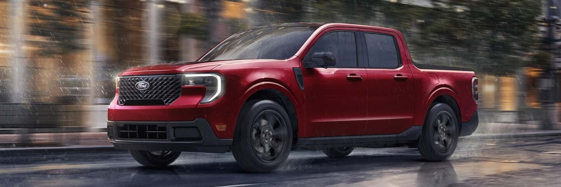 2025 red for maverick driving on road