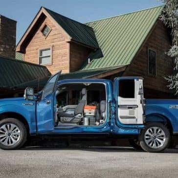2019-Ford-F-150-Parked-Outside-with-Inside-Cargo-Area-Loaded