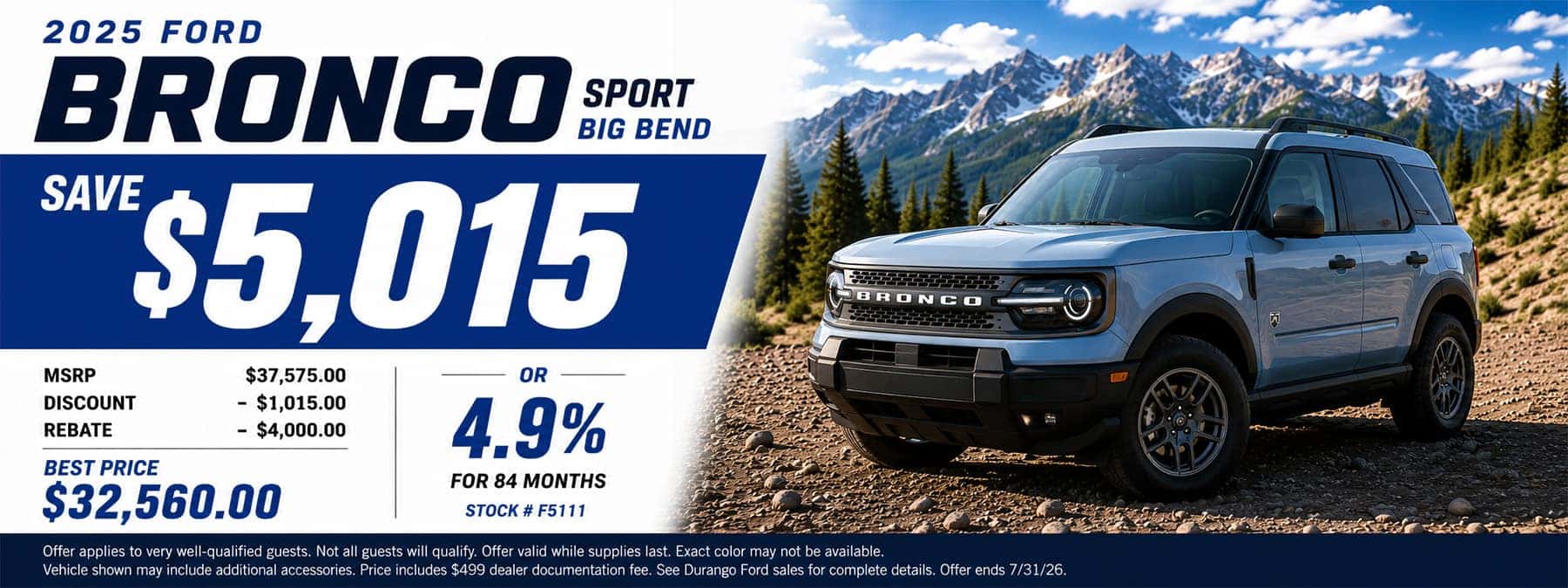 Bronco Sport Offer