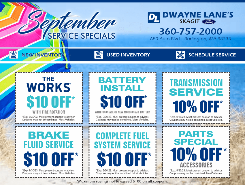 Ford Service Coupons Burlington Dwayne Lane's Skagit Ford