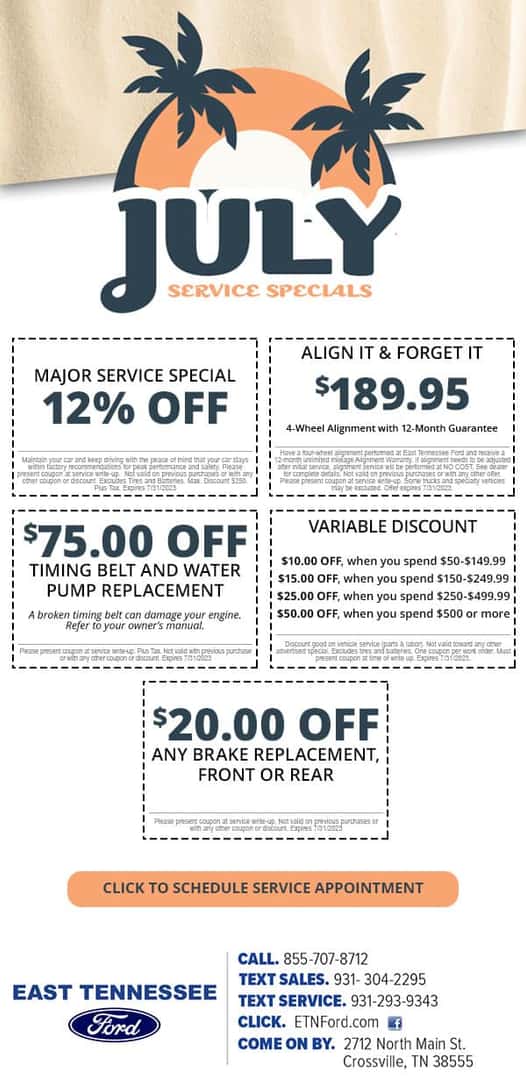 Service Specials | East Tennessee Ford