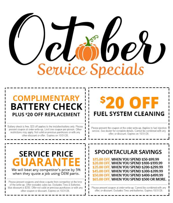 October Service Specials