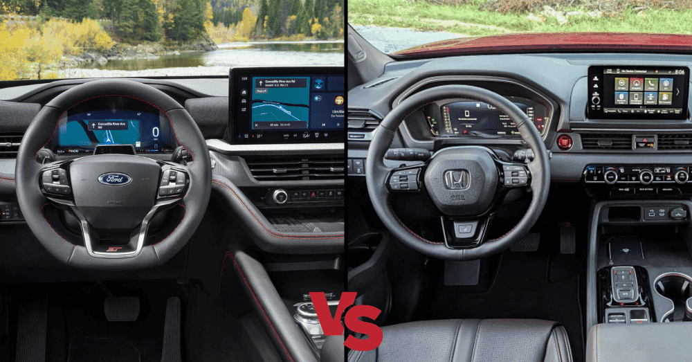Ford-Explorer-vs-Honda-Pilot: interior-comparison