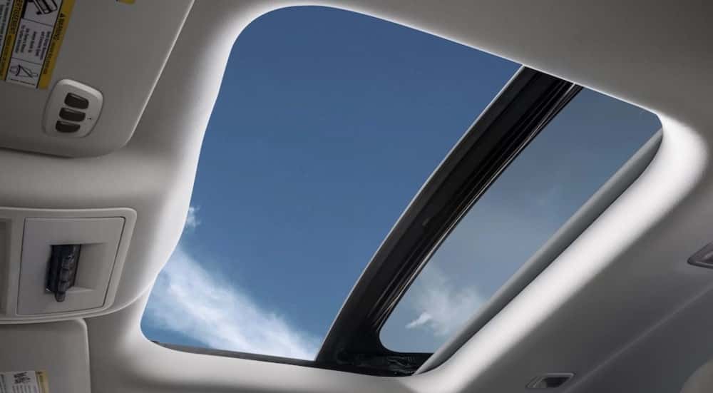 Close-up of the sunroof in a 2025 Ford Bronco Sport for sale.