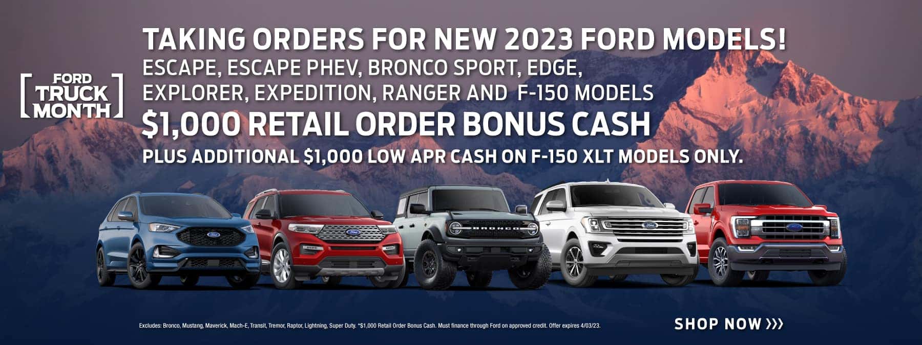 Taking Orders For New 2023 Ford Models