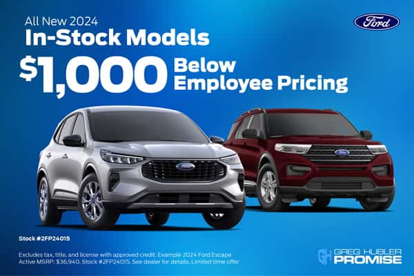 All new 2024 in stock models are $1,000 below employee pricing