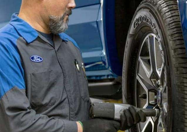 Tire service and alignment at Greg Hubler Ford