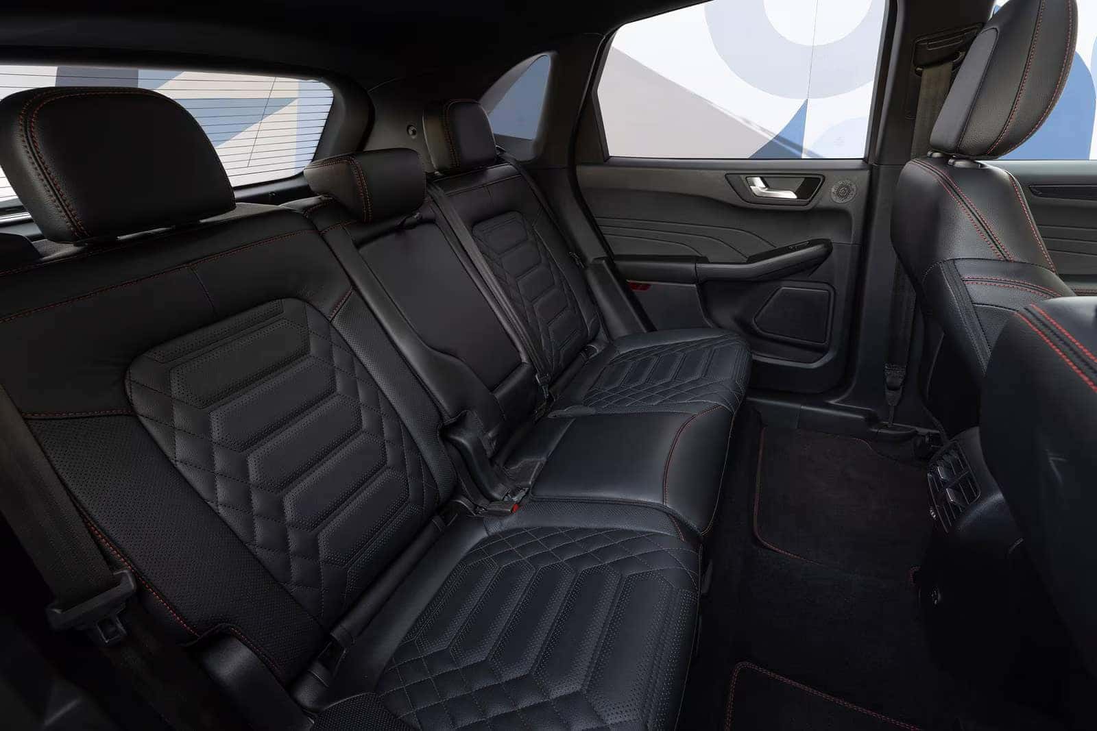 The 2nd row seating in a ford escape.