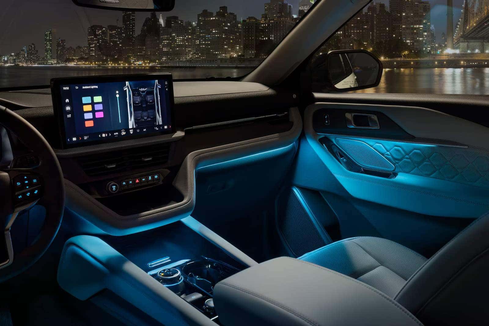 2026 Ford Explorer interior compared to three-row SUV competitors