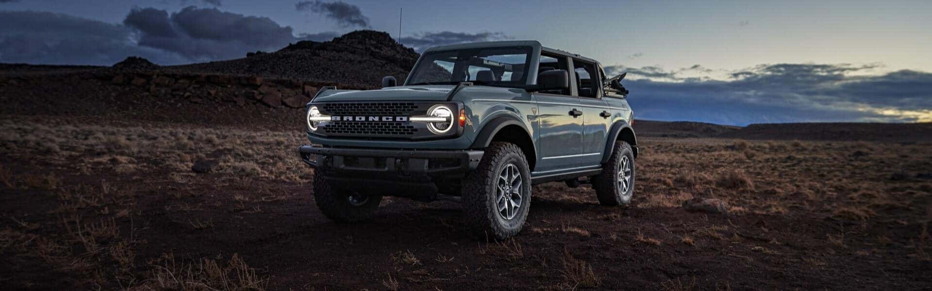 2024 Ford Bronco Badlands Parked Off-Road, With Hills In The Background