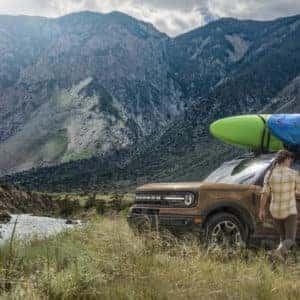 Bronco Sport next to river