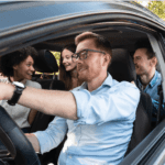 Group of friends takes a summer road trip with hacks for a hot car