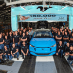 Ford employees celebrate production of 150,000th Mustang Mach-E