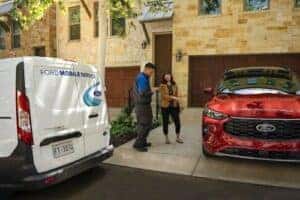 Customer gets convenient Ford pickup and delivery service