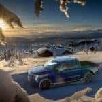 The F-150 Lightning drives through Norway