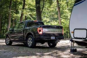Ford truck driver uses Pro Trailer Hitch Assist to make hitching easier