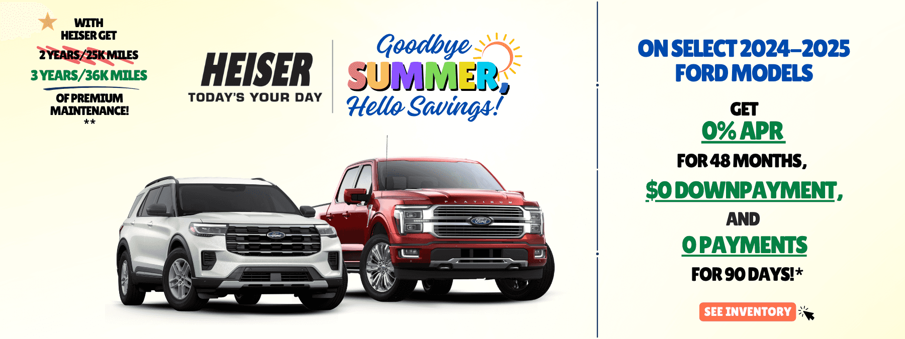 New Fords get 0% APR, $0 Down & 0 Payments for 90 days!
