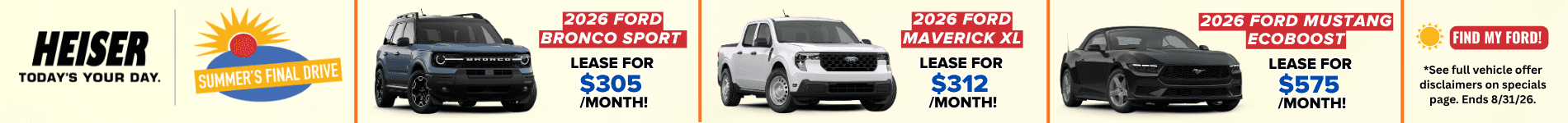 New Ford Specials