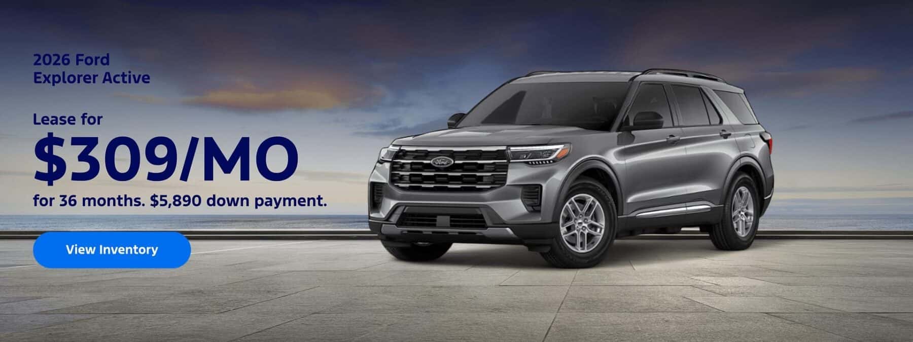 Lease a 2026 Ford Explorer Active for $309 a month