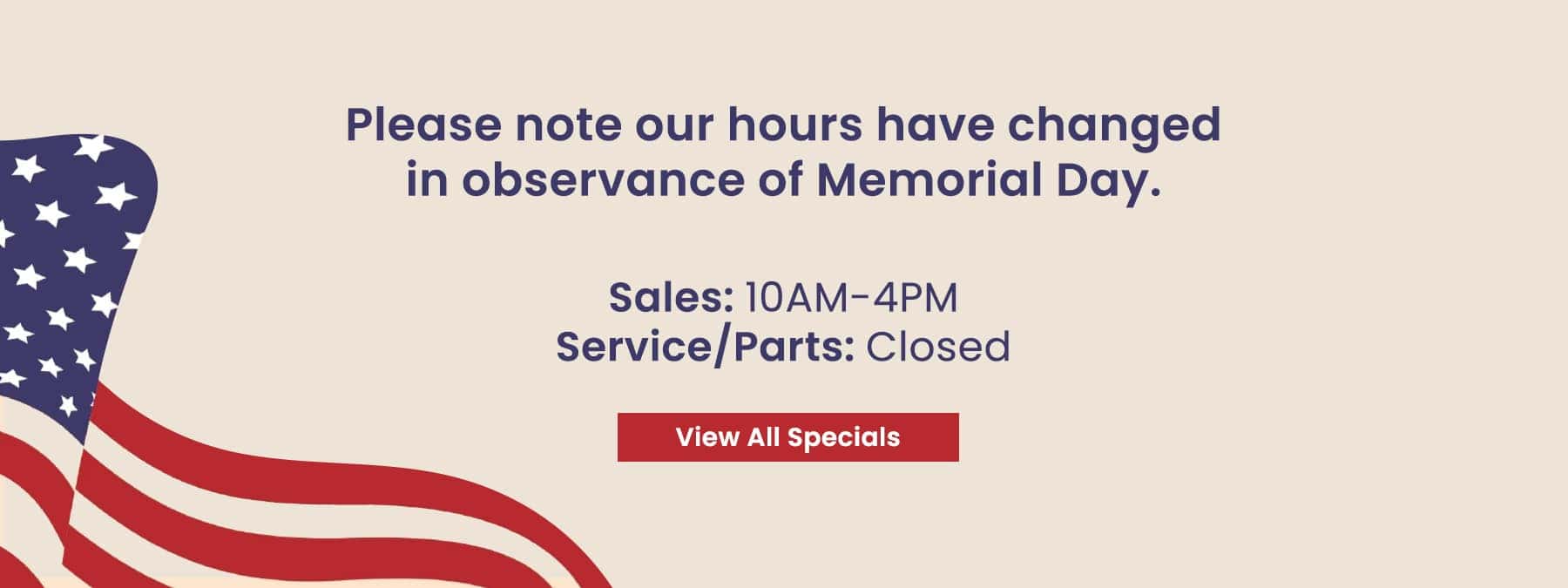 Memorial Day hours 2023 D