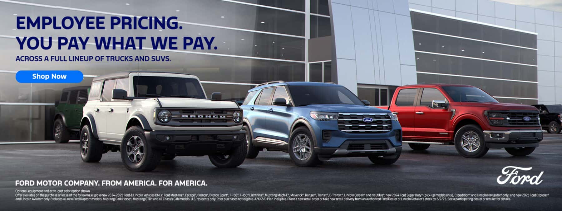 Employee Pricing on Fords