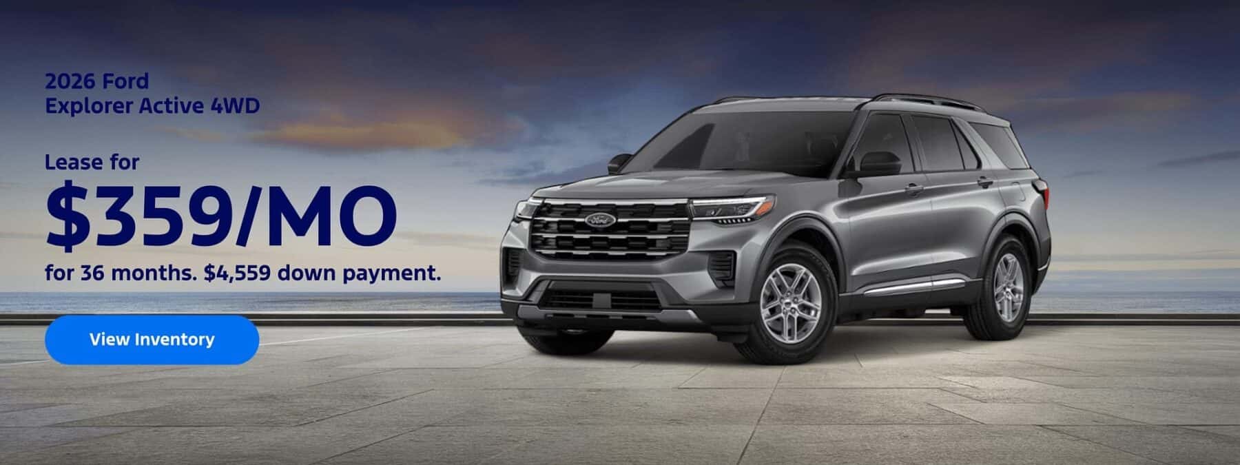 Lease a 2026 Ford Explorer Active for $359 a month