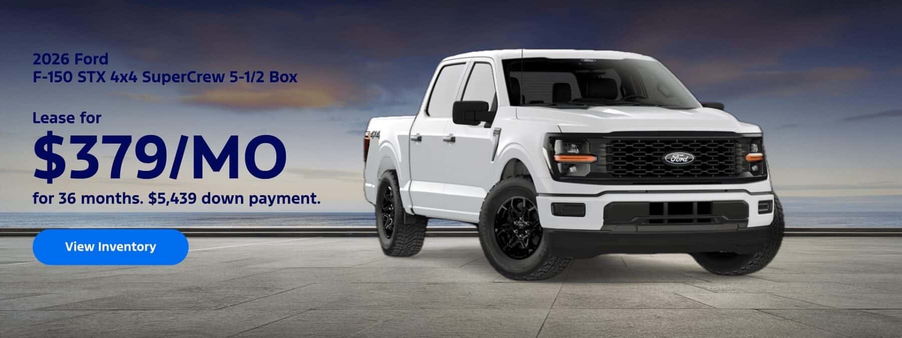 Lease a 2026 Ford F-150 STX for $379 a month