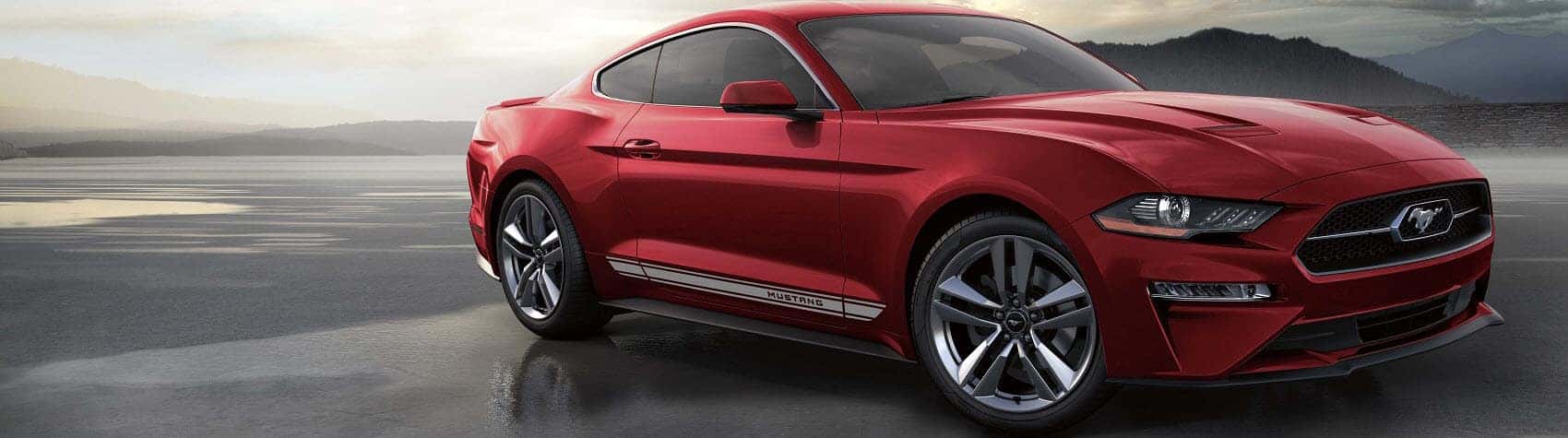 Ford Mustang in red
